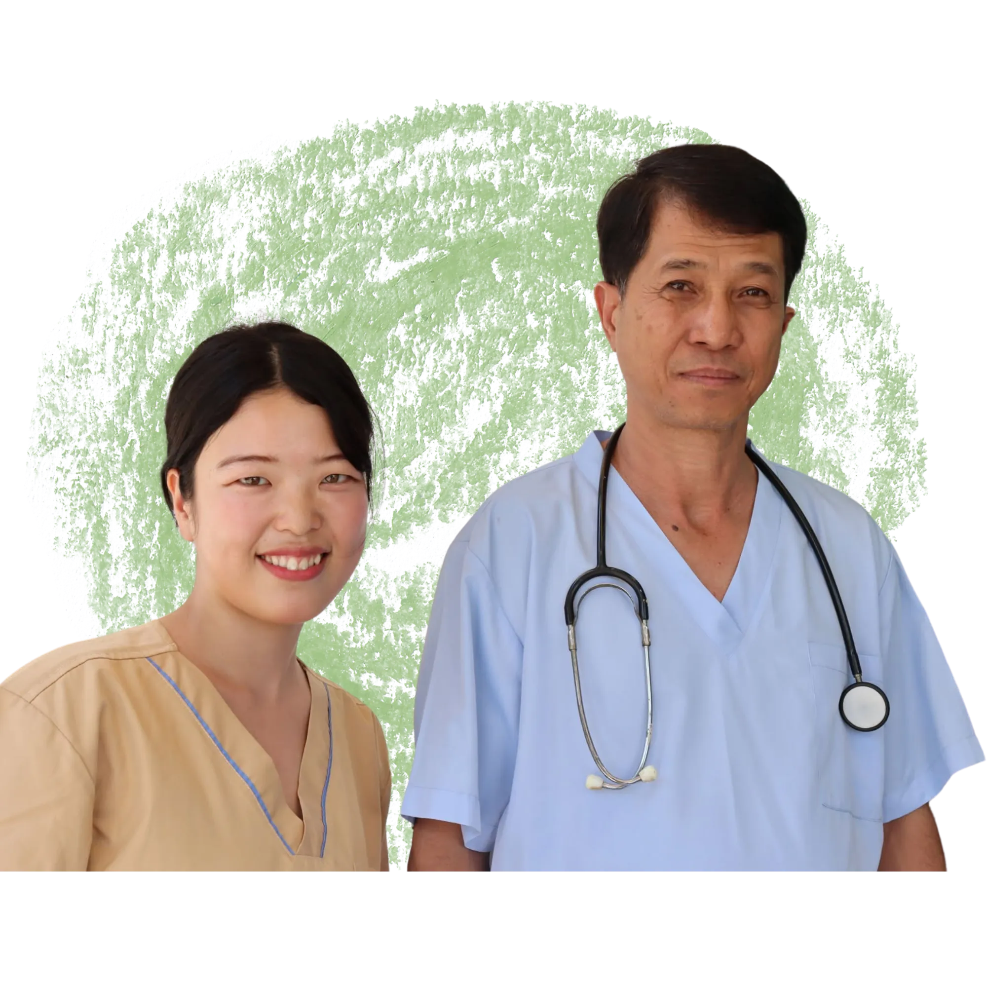 日本人看護師と医師の写真